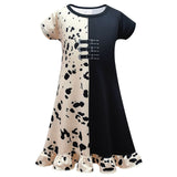 Película Cruella Niños Vestido falda Cosplay Disfraz Halloween Carnaval Traje