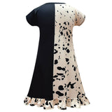 Película Cruella Niños Vestido falda Cosplay Disfraz Halloween Carnaval Traje