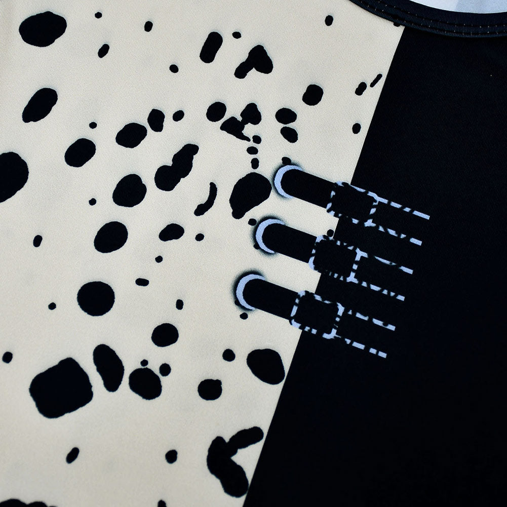 Película Cruella Niños Vestido falda Cosplay Disfraz Halloween Carnaval Traje