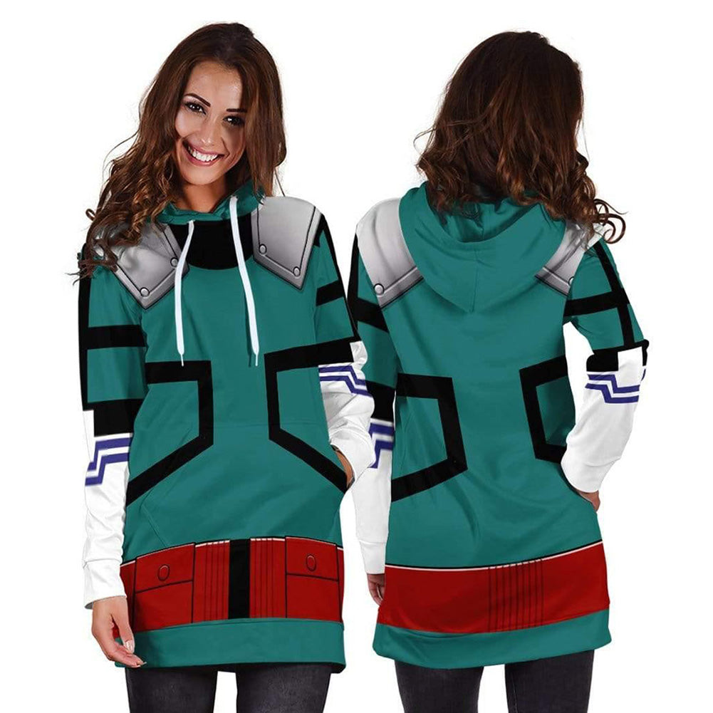 Anime My Hero Academia Midoriya Izuku Cosplay Sudadera Larga Navidad Fiesta 3D Impreso Casual