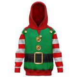 Navidad Christmas Sudadera Christmas Elf Duende Navideño Cosplay Sudadera para Niños