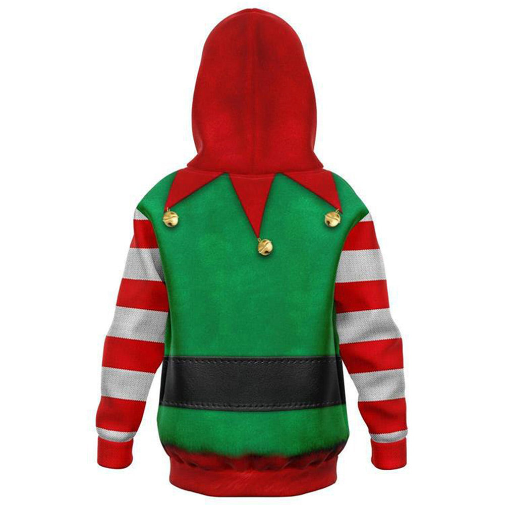 Navidad Christmas Sudadera Christmas Elf Duende Navideño Cosplay Sudadera para Niños