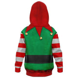 Navidad Christmas Sudadera Christmas Elf Duende Navideño Cosplay Sudadera para Niños