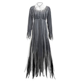 Halloween Disfraz de Novia Cadáver zOMB Fantasma Negro Vestido para Adultos Femenino