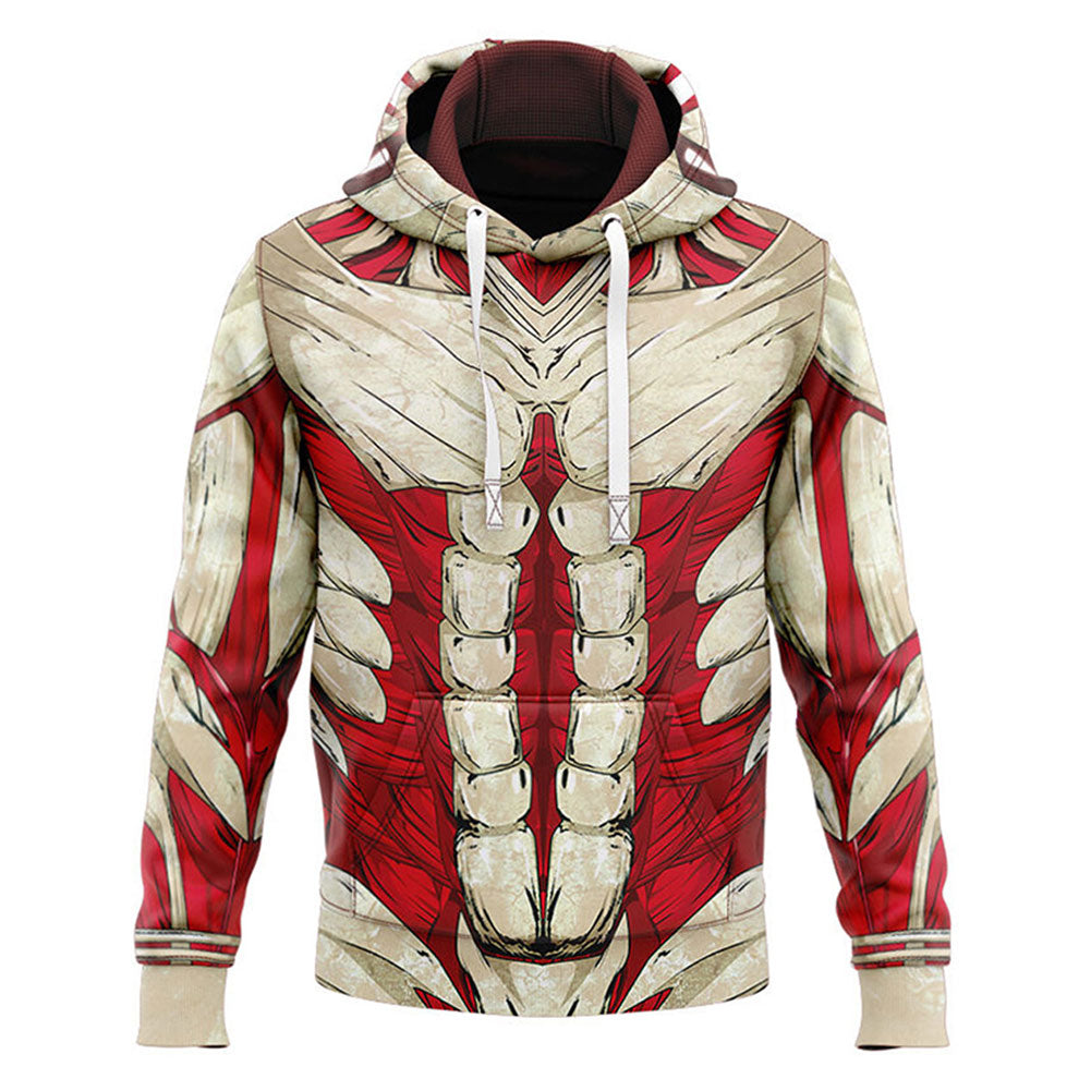 Anime Attack on Titan Blind Titan Reiner Sudadera Cosplay Navidad Fiesta 3D Impreso chaqueta