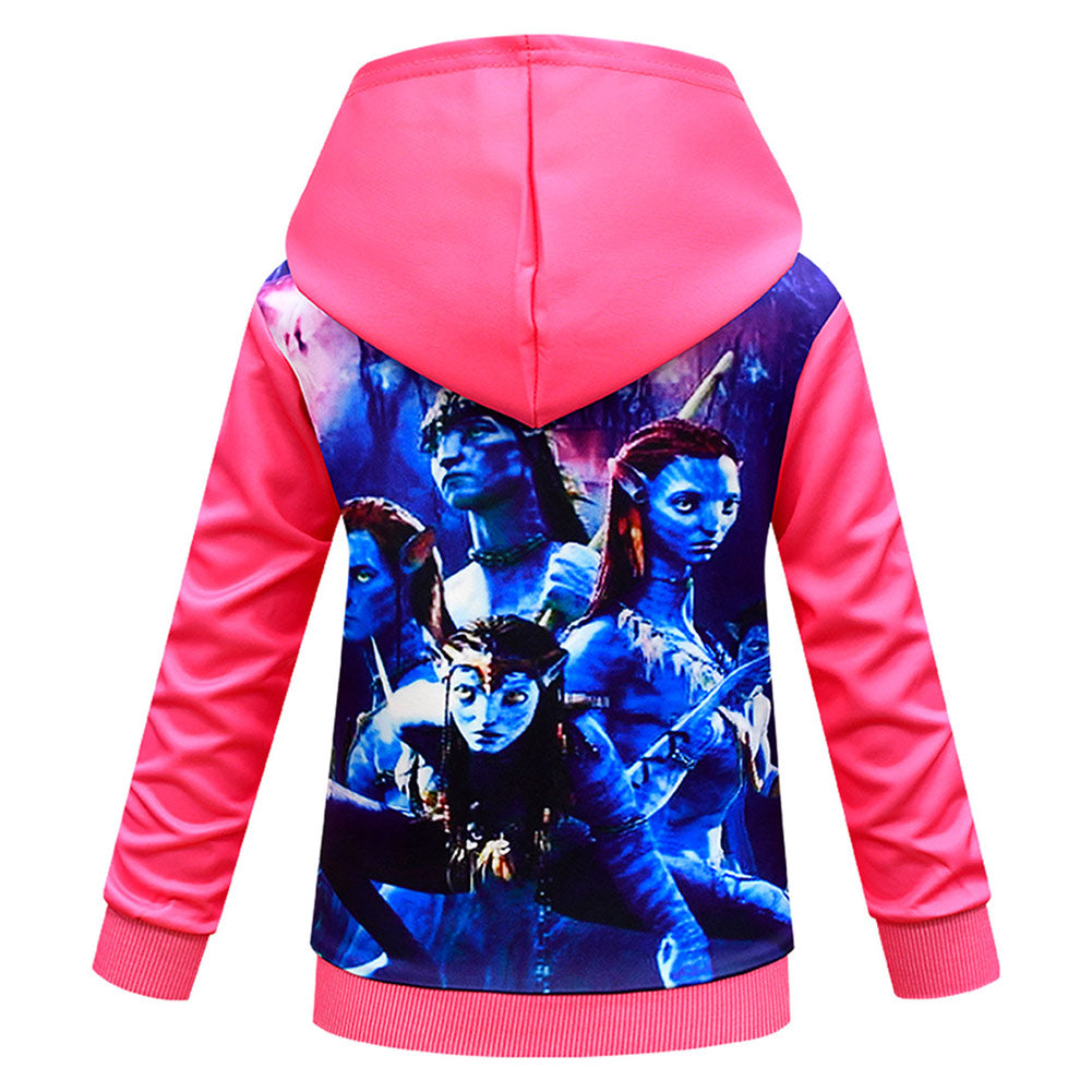 Avatar Niños Traje De Cosplay Sudadera Con Capucha Impresa 3D Chaqueta Larga Con Cordón Zip Up Abrigo