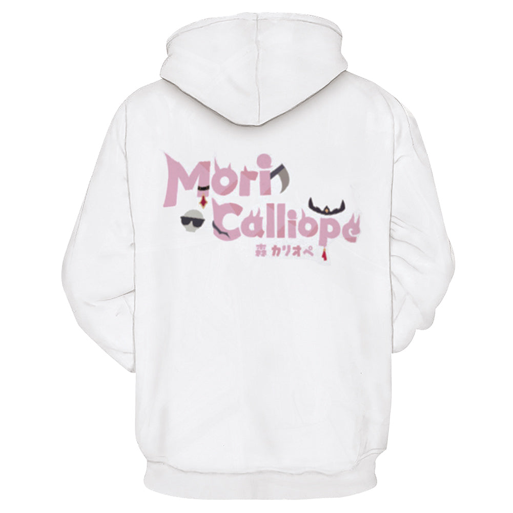 Juego Hololive Mori Calliope Sudadera 3D Impreso Cosplay Disfraz Halloween Carnaval Traje