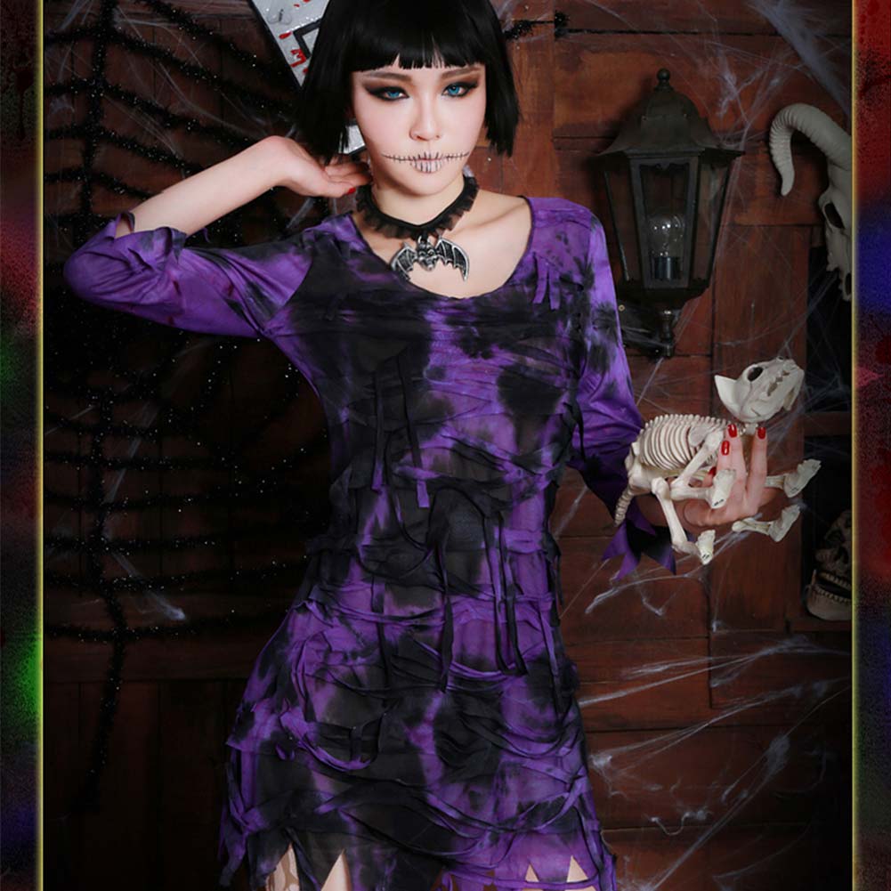 Halloween Zombi Horror Vestido de Momia Egipcia para Adultos Femenino