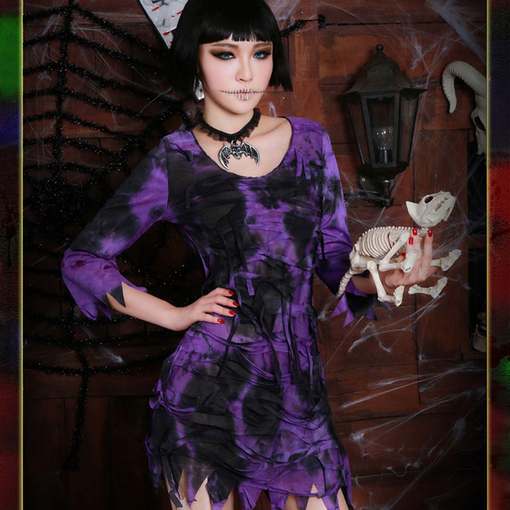 Halloween Zombi Horror Vestido de Momia Egipcia para Adultos Femenino