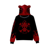 Anime One Piece Oreja De Gato Sudadera Cosplay Navidad Fiesta 3D Impreso Casual