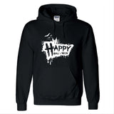 Halloween Disfraz Sudadera Estampada con Capucha Impreso de Happy Halloween Sudadera para Adultos Unisex