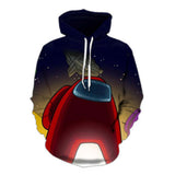 Videojuego Among Us Sudadera Estampada con Capucha Ropa Casual Unisex