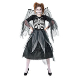 Halloween Disfraz Diablo Cráneo Ángel Cosplay Vestido de Escenario para Adultos Femenino