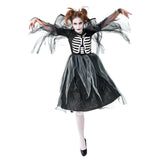 Halloween Disfraz Diablo Cráneo Ángel Cosplay Vestido de Escenario para Adultos Femenino