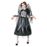 Halloween Disfraz Diablo Cráneo Ángel Cosplay Vestido de Escenario para Adultos Femenino