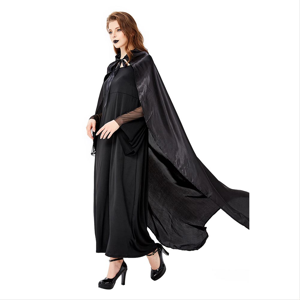 Halloween Disfraz de Fiesta Hechicera Azul Vestido de Corte Retro Medieval Vestido de Reina Cosplay para Adultos Femenino