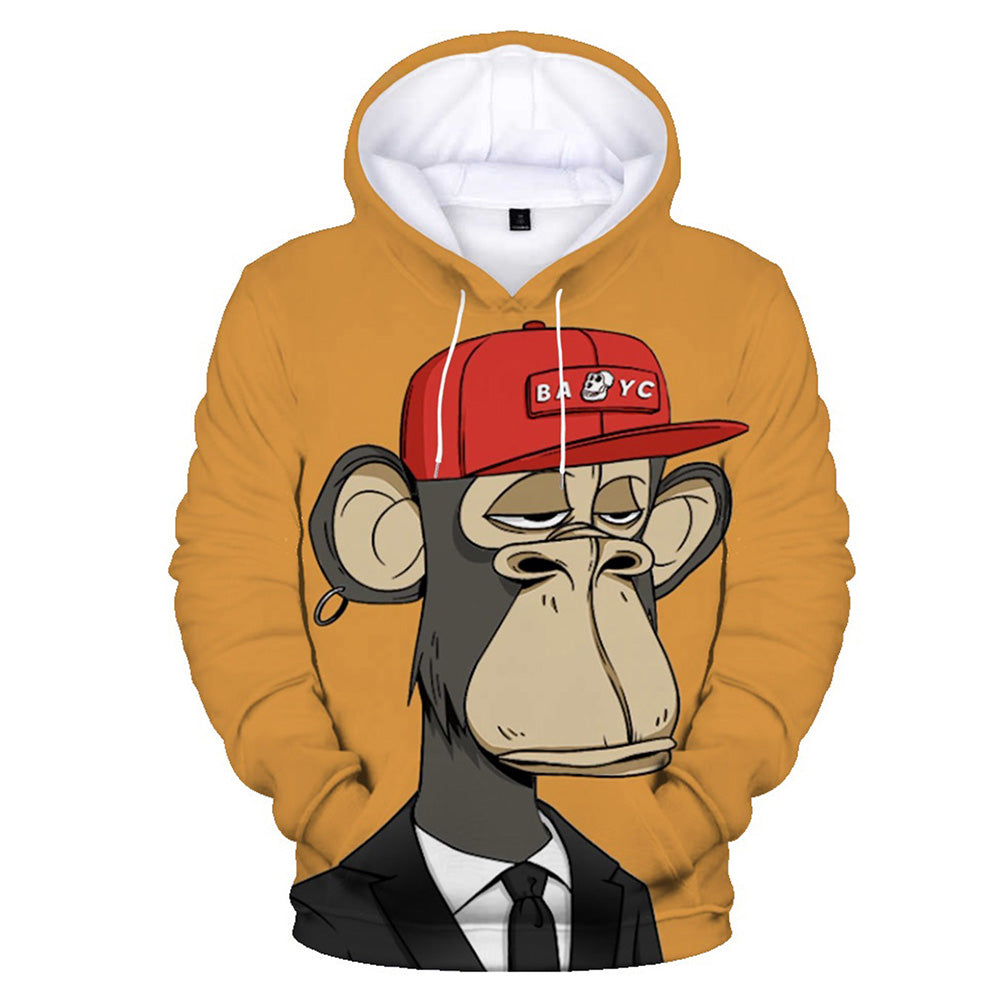 NBA Teddy simio Yacht Club Sudadera Cosplay Halloween Disfraz Carnaval Traje 3D Impreso