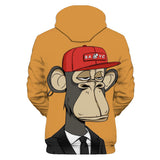 NBA Teddy simio Yacht Club Sudadera Cosplay Halloween Disfraz Carnaval Traje 3D Impreso