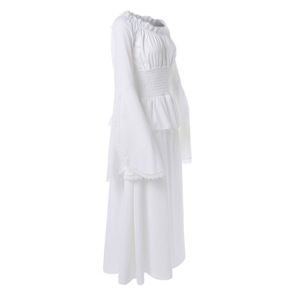 Halloween Retro Medieval Renacimiento Cosplay Vestido Elegante para Adultos Femenino