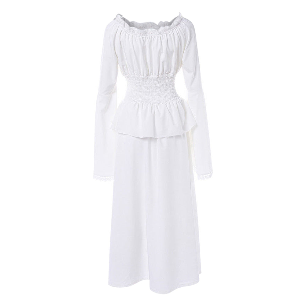 Halloween Retro Medieval Renacimiento Cosplay Vestido Elegante para Adultos Femenino