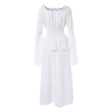 Halloween Retro Medieval Renacimiento Cosplay Vestido Elegante para Adultos Femenino