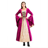 Halloween Vestido Rosa de Lujo Retro Medieval Renacimiento Vestido de Corte para Adultos Femenino