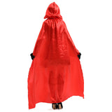 Halloween Disfraz Caperucita Roja Juego de Rol Vestido Sexy con Capa para Adultos Femenino