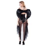 Halloween Cosplay Sexy Ángel Vestido Negro de Fiesta o Carnaval para Adultos Femenino