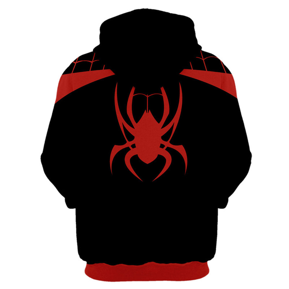 2020 Juego Spider-Man Hombre Araña Miles Morales Cosplay Sudadera Estampada con Capucha Unisex