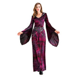 Halloween Disfraz de Demonio Diablo Cosplay Vestido Largo de Carnaval o Fiesta para Adultos Femenino