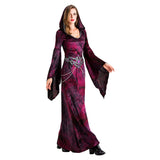 Halloween Disfraz de Demonio Diablo Cosplay Vestido Largo de Carnaval o Fiesta para Adultos Femenino