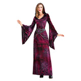 Halloween Disfraz de Demonio Diablo Cosplay Vestido Largo de Carnaval o Fiesta para Adultos Femenino