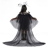 Halloween Estilo Cheongsam Chino Disfraz Retro Creativo Vestido con Flores para Niñas