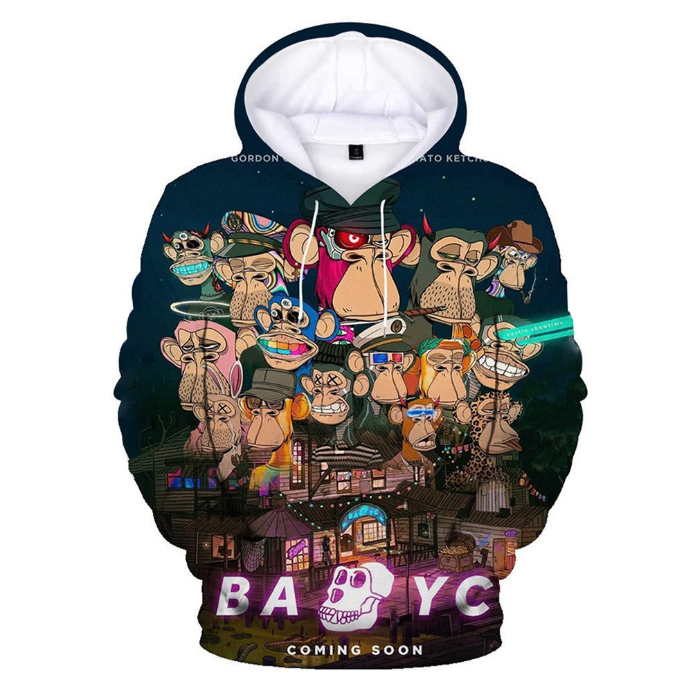 NBA Teddy simio Yacht Club Sudadera Cosplay Halloween Disfraz Carnaval Traje 3D Impreso