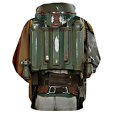 La Guerra de Las Galaxias Star Wars Sudadera Boba Fett Cosplay Sudadera con Capucha Unisex