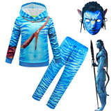 Avatar Jake Sully NiñosTraje De Cosplay Sudadera Con Capucha Y Pantalones Conjunto De Disfraces De Carnaval Halloween Fiesta
