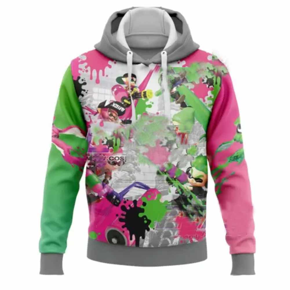 Splatoon Adulto Sudadera Con Capucha Impreso 3D Sudadera Hombre Mujer Casual De Calle Sudadera General
