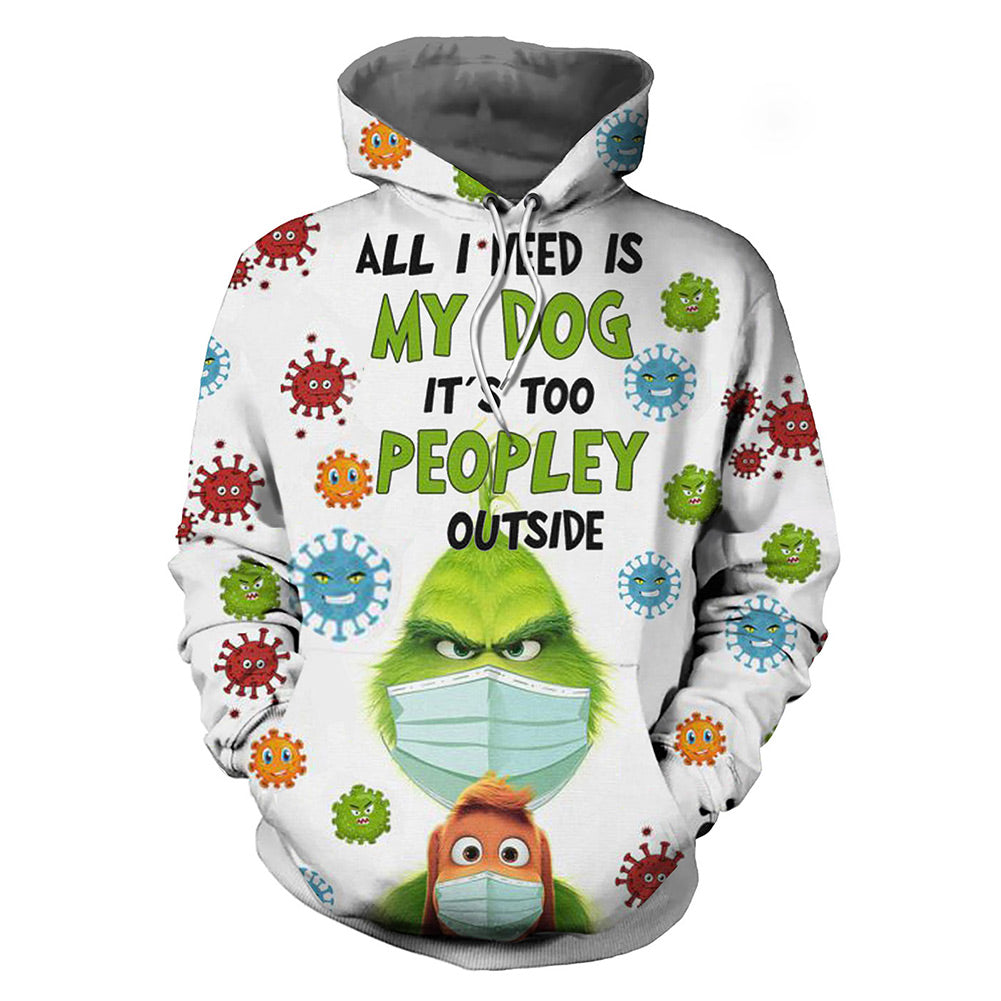 How the Grinch Stole Christmas Sudadera de Manga Larga con Capucha Ropa Casual Unisex