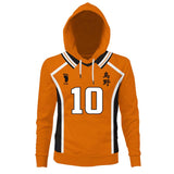 Haikyuu!! Karasuno Escuela Secundaria Away Uniforme del Equipo Hinata Shoyo Cosplay Sudadera Unisex