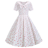 Retro Los Años 50 Vestido de Moda Muñeca Peter Pan Collar Hepburn Vestido Elegante para Adultos Femenino
