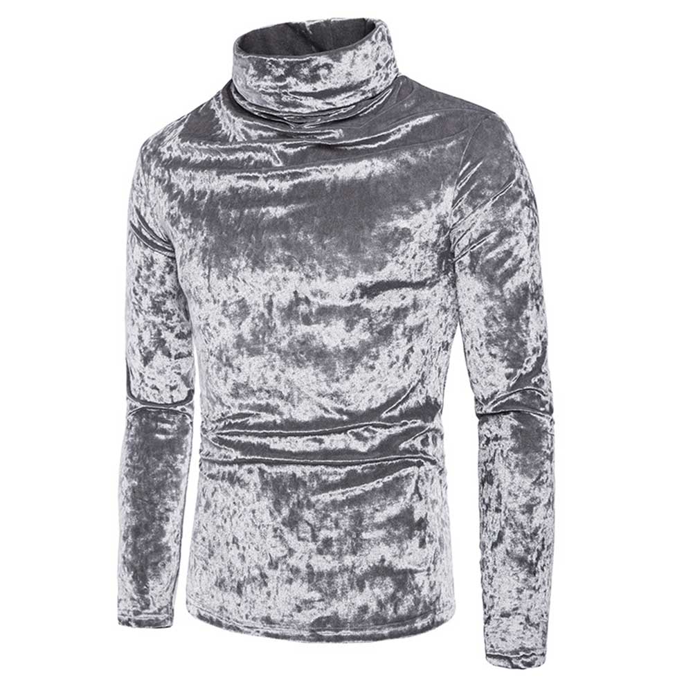 Sudadera de Color Puro Top de Chándal de Cuello Alto Cómodo de Terciopelo para Otoño Invierno para Adultos Masculino