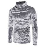 Sudadera de Color Puro Top de Chándal de Cuello Alto Cómodo de Terciopelo para Otoño Invierno para Adultos Masculino