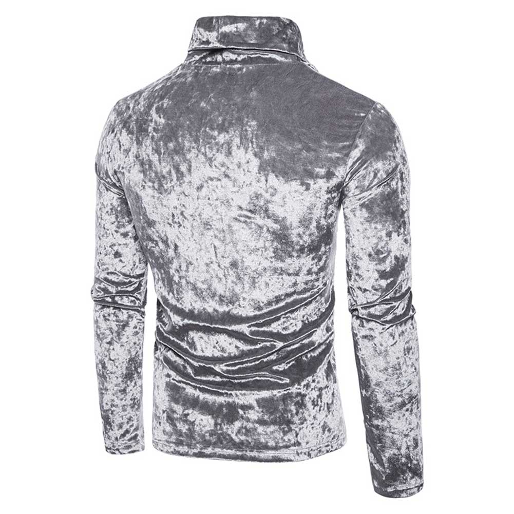 Sudadera de Color Puro Top de Chándal de Cuello Alto Cómodo de Terciopelo para Otoño Invierno para Adultos Masculino