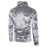 Sudadera de Color Puro Top de Chándal de Cuello Alto Cómodo de Terciopelo para Otoño Invierno para Adultos Masculino