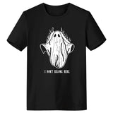 Halloween Disfraz Camiseta Negra Impreso de Fantasma I DON'T BELONG HERE Camiseta para Adultos Unisex