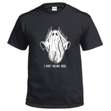 Halloween Disfraz Camiseta Negra Impreso de Fantasma I DON'T BELONG HERE Camiseta para Adultos Unisex