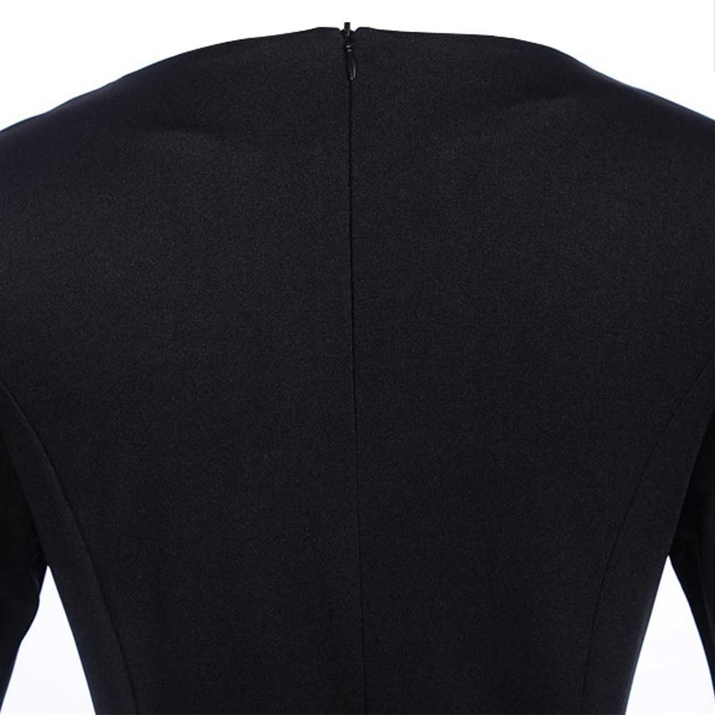 Halloween Disfraz Vestido de Manga Mediana Estampado de Murciélago Vestido para Adultos Femenino