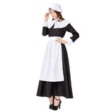 Halloween Cosplay Vestido de Mucama con Delantal Francés Uniforme de Mucama para Adultos Femenino