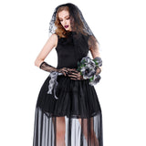 Halloween Vestido de Novia Fantasma Horror Zombi Cadáver de Boda Halloween Cosplay Vestido para Adultos Femenino