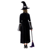 Halloween Disfraz de Bruja Cosplay Vestido Largo de Lujo Momento Mágico Vestido para Adultos Femenino